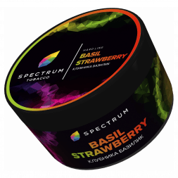 Табак Spectrum Hard - Basil Strawberry (Клубника Базилик, 200 грамм)