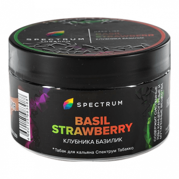 Табак Spectrum Hard - Basil Strawberry (Клубника Базилик, 200 грамм) купить в Тольятти