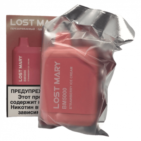 LOST MARY BM - Клубничное Мороженое (Strawberry Ice Cream, 5000 затяжек) купить в Тольятти
