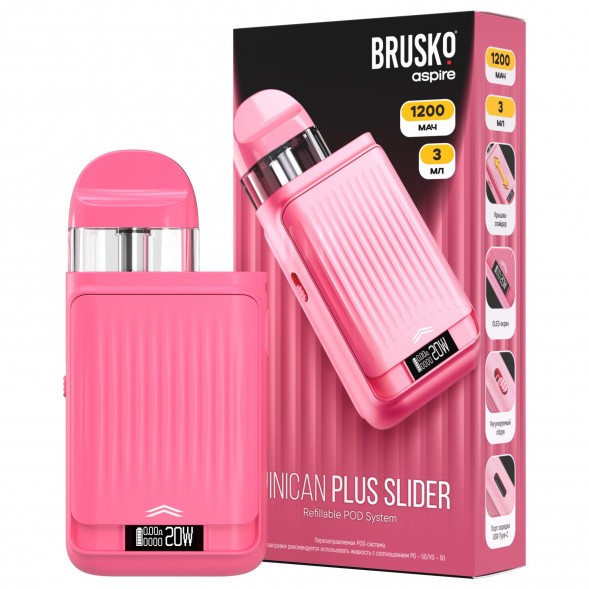Электронная сигарета Brusko - Minican Plus Slider (Розовый) купить в Тольятти