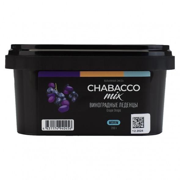 Смесь Chabacco MIX MEDIUM - Grape Drops (Виноградные Леденцы, 200 грамм) купить в Тольятти