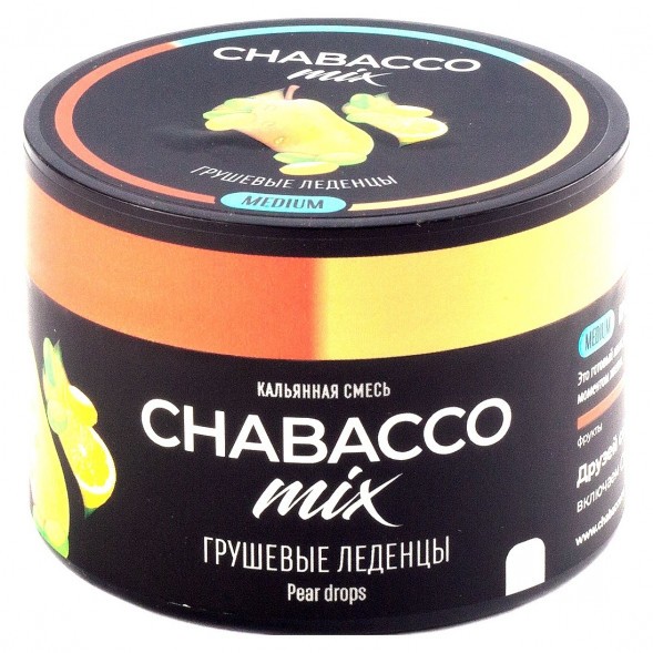 Смесь Chabacco MIX MEDIUM - Pear Drops (Грушевые Леденцы, 40 грамм) купить в Тольятти