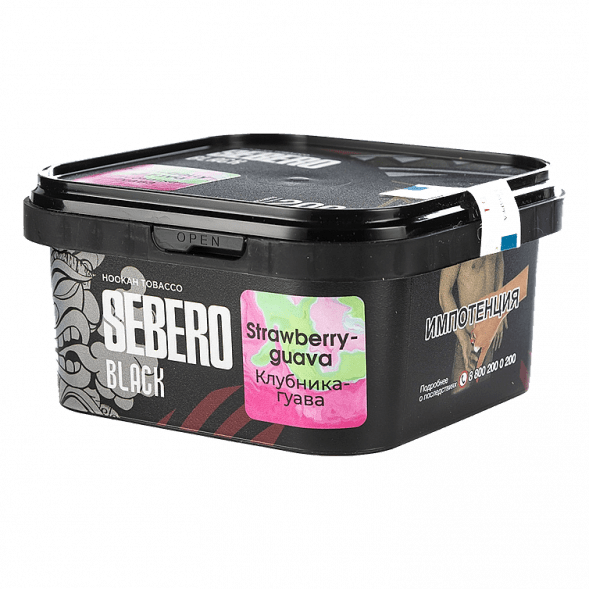 Табак Sebero Black - Strawberry Guava (Клубника и Гуава, 200 грамм) купить в Тольятти