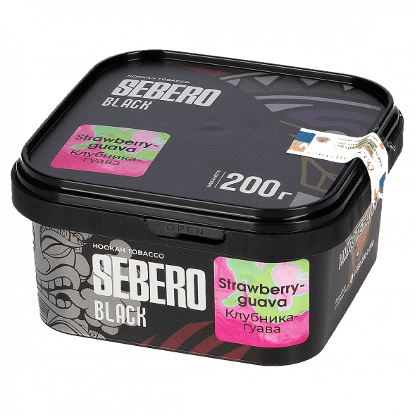 Табак Sebero Black - Strawberry Guava (Клубника и Гуава, 200 грамм) купить в Тольятти