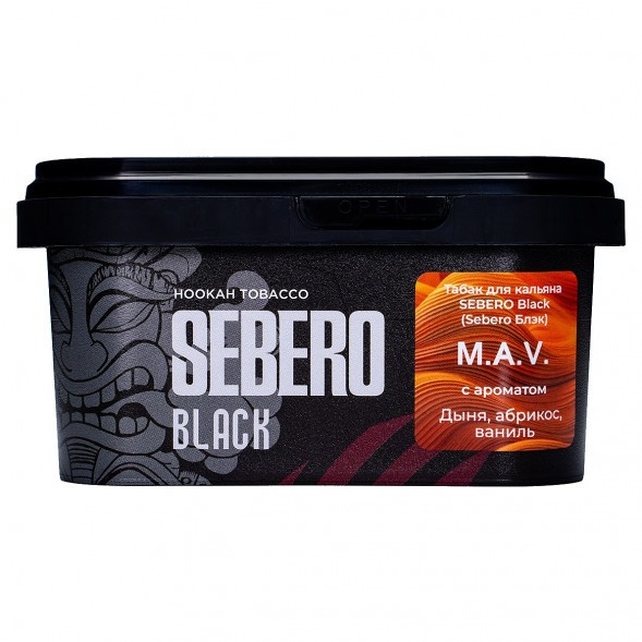 Табак Sebero Black - M.A.V. (Дыня, Абрикос, Ваниль, 200 грамм) купить в Тольятти