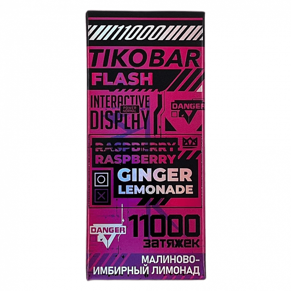 TIKOBAR FLASH - Малиново-Имбирный Лимонад (Raspberry Ginger Lemonade, 11000 затяжек) купить в Тольятти