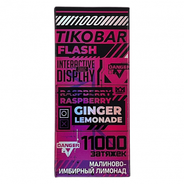 TIKOBAR FLASH - Малиново-Имбирный Лимонад (Raspberry Ginger Lemonade, 11000 затяжек) купить в Тольятти