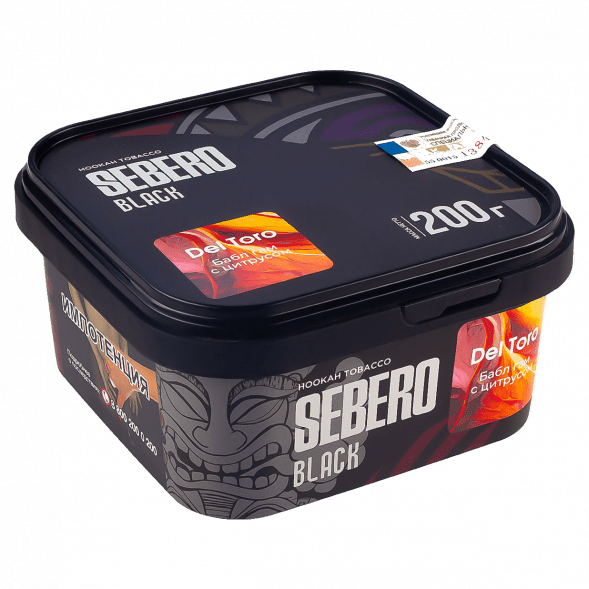 Табак Sebero Black - Del Toro (Бабл гам с Цитрусом, 200 грамм) купить в Тольятти