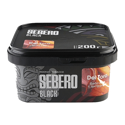 Табак Sebero Black - Del Toro (Бабл гам с Цитрусом, 200 грамм) купить в Тольятти