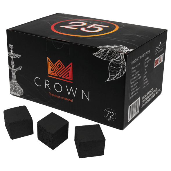 Уголь Crown (25 мм, 72 кубика) купить в Тольятти