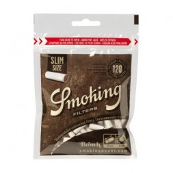Фильтры для самокруток Smoking - Slim Brown (120 штук, 15x6 мм)
