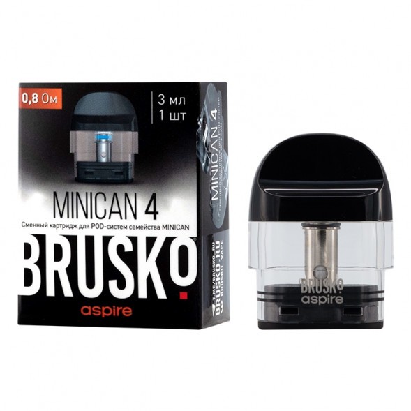 Сменный картридж Brusko - Minican 4 (0.8 Ом, Черный) купить в Тольятти