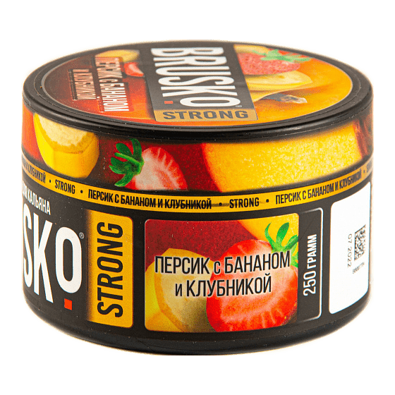 Смесь Brusko Strong - Персик с Бананом и Клубникой (250 грамм) купить в Тольятти