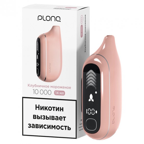 PLONQ MAX PRO - Клубничное Мороженое (10000 затяжек) купить в Тольятти