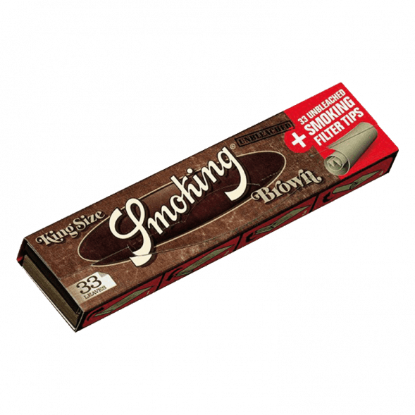 Бумага для самокруток Smoking - King Size Brown + Filter Tips (110х44 мм, 33 штуки) купить в Тольятти