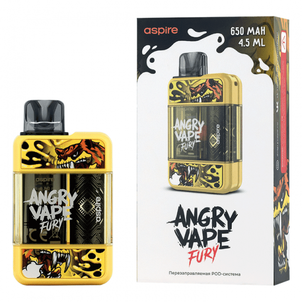 Электронная сигарета Brusko - Angry Vape Fury (650 mAh, Желтый) купить в Тольятти