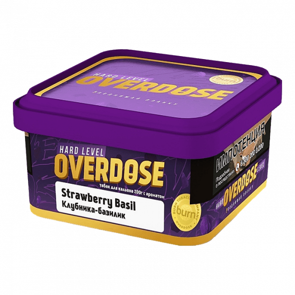 Табак Overdose - Strawberry Basil (Клубника-Базилик, 200 грамм) купить в Тольятти