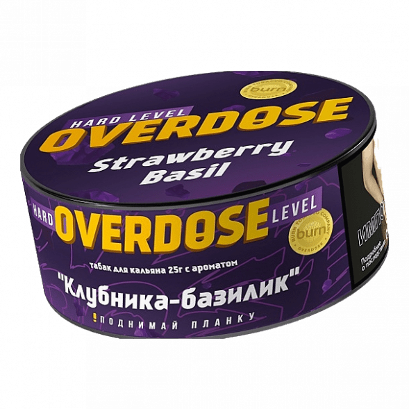 Табак Overdose - Strawberry Basil (Клубника-Базилик, 25 грамм) купить в Тольятти