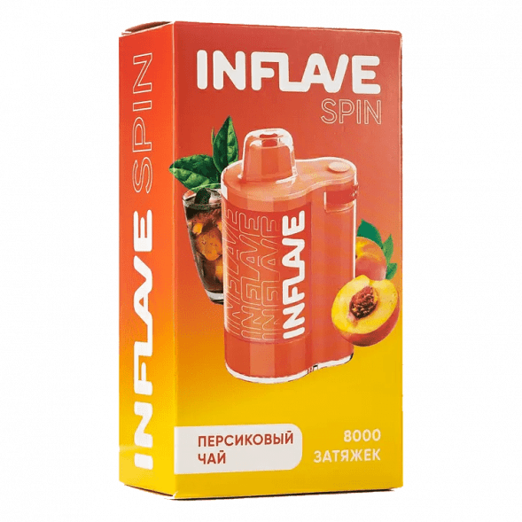 INFLAVE SPIN - Персиковый Чай (8000 затяжек) купить в Тольятти