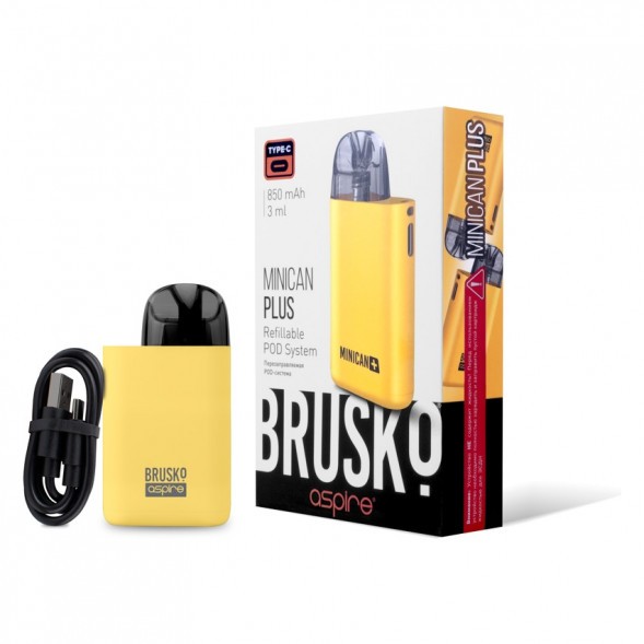 Электронная сигарета Brusko - Minican Plus (850 mAh, Жёлтый) купить в Тольятти