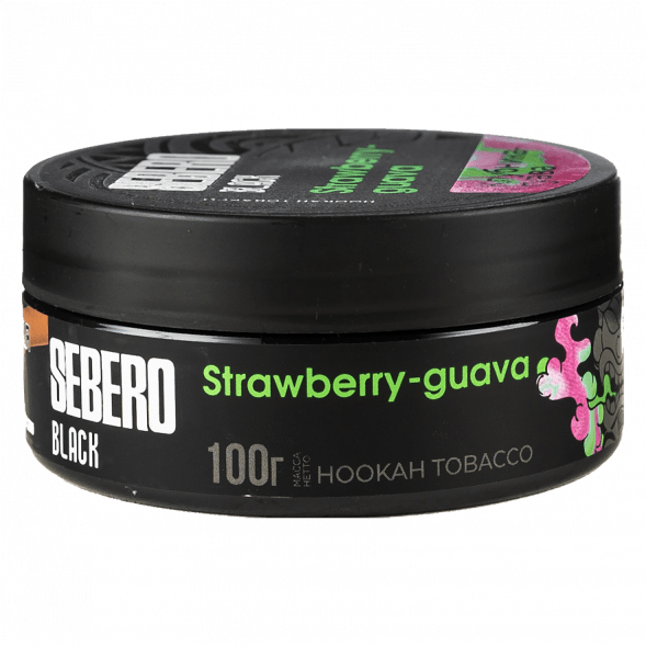 Табак Sebero Black - Strawberry Guava (Клубника и Гуава, 100 грамм) купить в Тольятти
