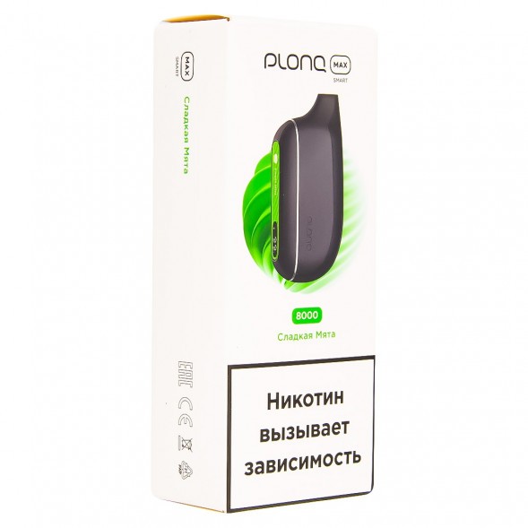 PLONQ MAX SMART - Сладкая Мята (8000 затяжек) купить в Тольятти