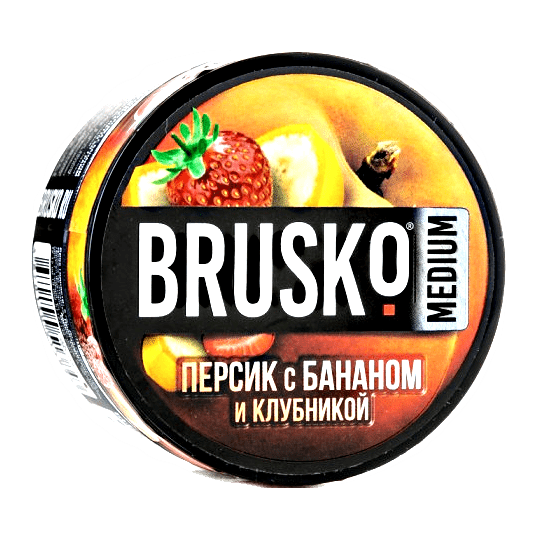 Смесь Brusko Medium - Персик с Бананом и Клубникой (50 грамм) купить в Тольятти
