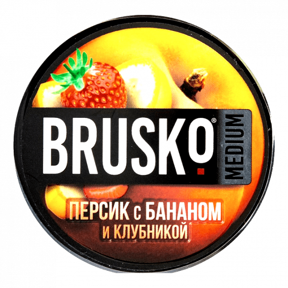 Смесь Brusko Medium - Персик с Бананом и Клубникой (50 грамм) купить в Тольятти