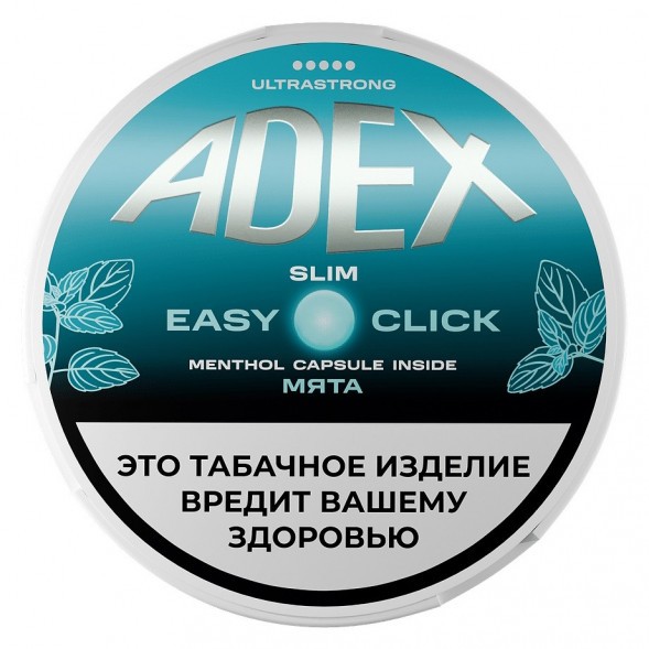Табак жевательный ADEX ULTRA STRONG SLIM Easy Click - Double Mint (Двойная Мята) купить в Тольятти