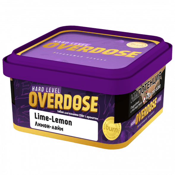 Табак Overdose - Lime-Lemon (Лимон и Лайм, 200 грамм) купить в Тольятти