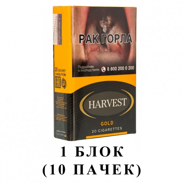 Сигареты Harvest - Gold King Size (блок 10 пачек) купить в Тольятти