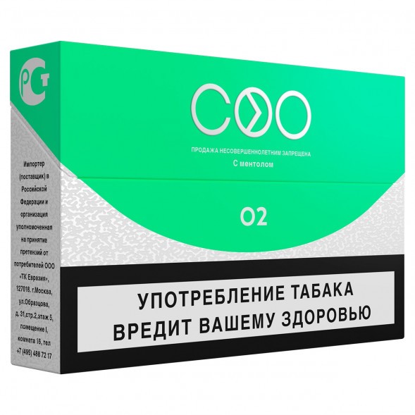 Стики COO - GREEN (Ментол, 10 пачек) купить в Тольятти