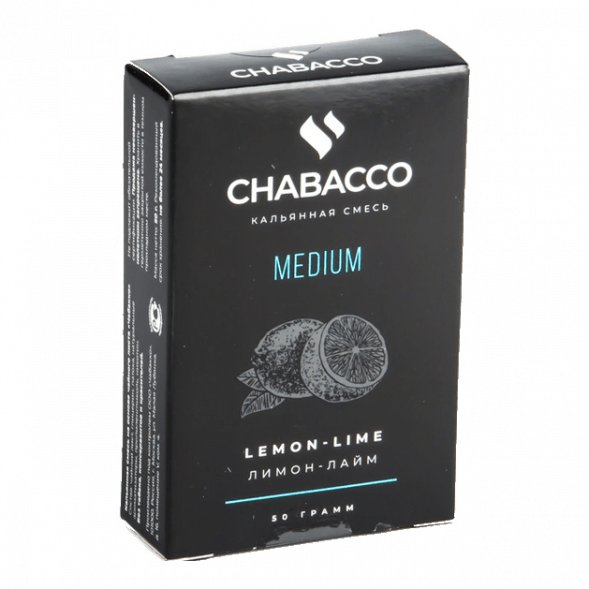 Смесь Chabacco MEDIUM - Lemon-Lime (Лимон - Лайм, 50 грамм) купить в Тольятти