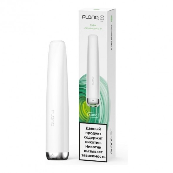 PLONQ PLUS PRO - Лайм Лемонграсс (Lime Lemongrass, 4000 затяжек) купить в Тольятти