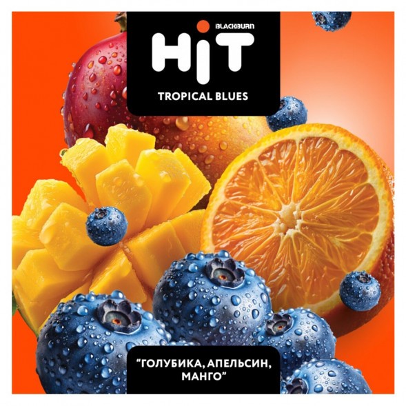 Табак BlackBurn HiT - Tropical Blues (Голубика, Апельсин, Манго, 30 грамм) купить в Тольятти