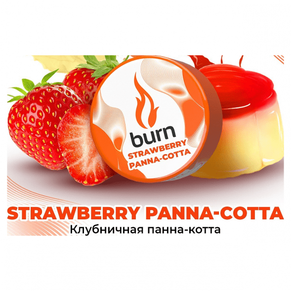 Табак Burn - Strawberry Panna-Cotta (Клубничная Панна-котта, 25 грамм) купить в Тольятти