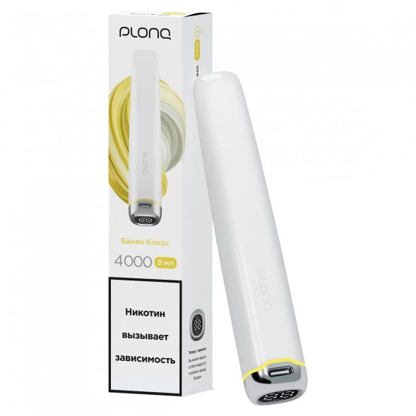 PLONQ PLUS PRO - Банан Кокос (Banana Coconut, 4000 затяжек) купить в Тольятти