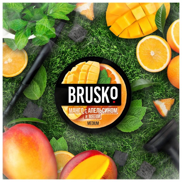 Смесь Brusko Medium - Манго с Апельсином и Мятой (50 грамм) купить в Тольятти