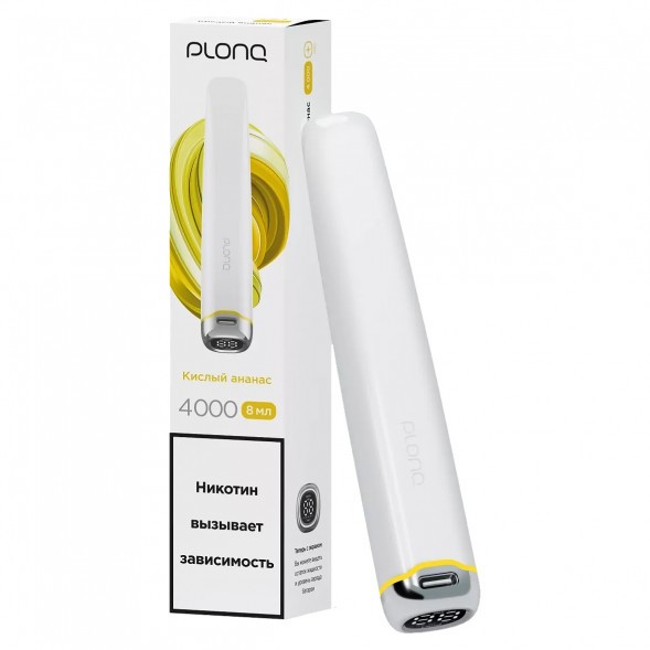 PLONQ PLUS PRO - Кислый Ананас (Sour Pineapple, 4000 затяжек) купить в Тольятти